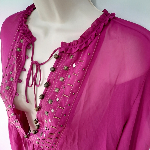 New York & Company Silk Tunic Top Blouse NWT - Picture 6 of 17